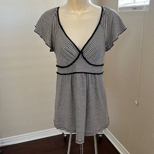 ANTHROPOLOGIE ELLA MOSS STRIPED BABYDOLL TOP